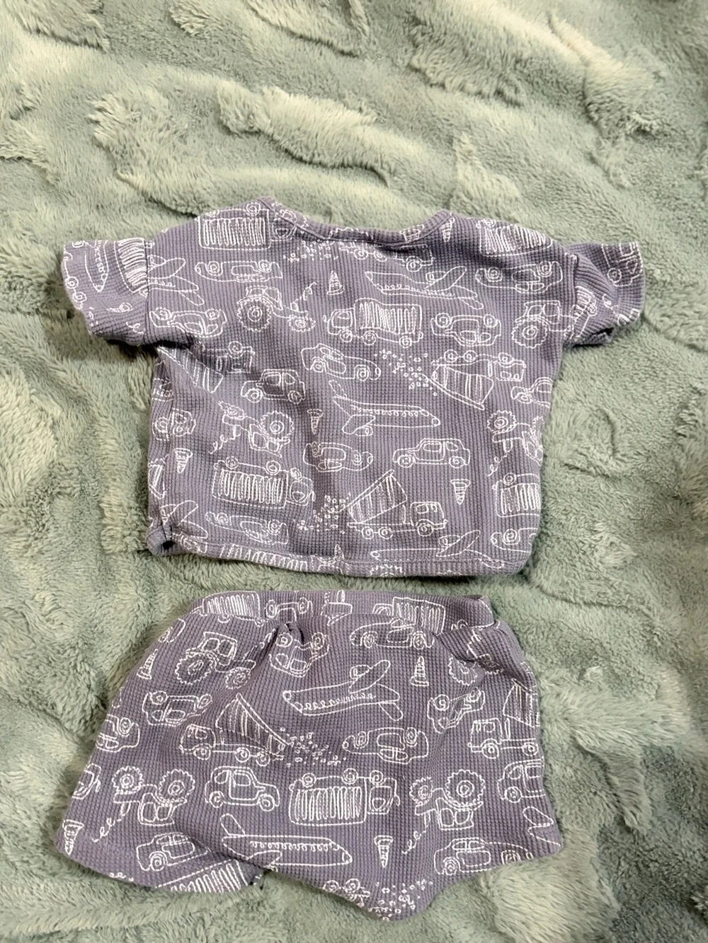 Old Navy Light Blue Vehicle-Print Short Pajama Set